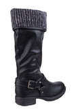 Divaz Monroe Womens Knitted Cuff Detail 3/4 Length Casual Boot