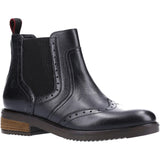 Hush Puppies Brandy Womens Brogue Detail Leather Chelsea Boot