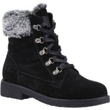 Hush Puppies Florence Womens Laced Boot With Faux Fur Cuff
