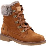 Hush Puppies Florence Womens Laced Boot With Faux Fur Cuff