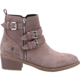 Hush Puppies Jenna Womens Double Buckle Suede Ankle Boot