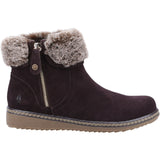 Hush Puppies Penny Womens Cuff Detail Suede Ankle Boot