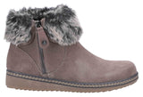 Hush Puppies Penny Womens Cuff Detail Suede Ankle Boot