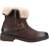 Hush Puppies Tyler Womens Warm Lined Cuff Detail Ankle Boot