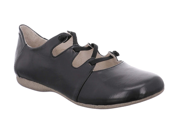 Josef Seibel Fiona 04 87204 Womens Ghillie Style Slip On Casual Shoe Black 971600