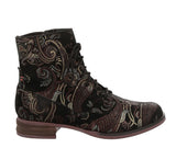Josef Seibel Sanja 01 Womens Floral Print Laced Ankle Boot