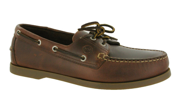 Orca Bay Creek Mens Premium Leather 2 Eyelet Deck Shoe Saddle L