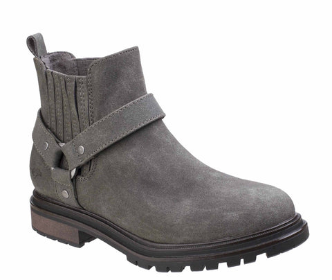 Rocket Dog Loki Womens Biker Style Pull On Ankle Boot Charcoal