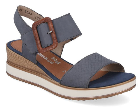 Remonte D6453-14 Womens Leather Touch-Fastening Sandal