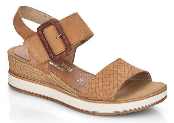 Remonte D6453-60 Womens Leather Touch-Fastening Sandal