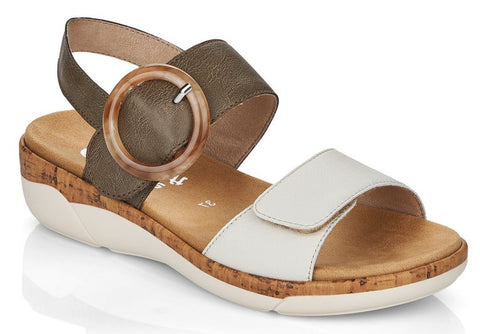Remonte R6853 Womens Leather Touch-Fastening Sandals
