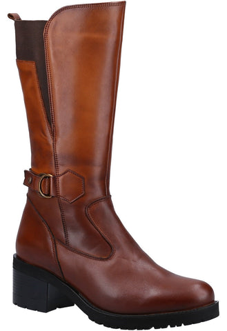 Riva Wagga Womens Leather Mid Calf Boot