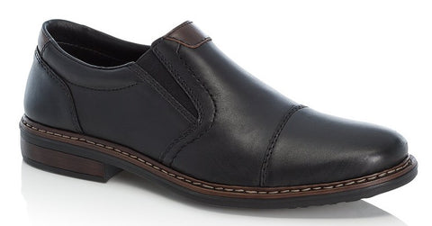 Rieker 17659-00 Mens Leather Slip On Shoe