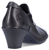 Rieker 57173-02 Womens Leather Heeled Shoe Boot