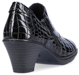 Rieker 57173-03 Womens Leather Heeled Shoe Boot