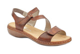 Rieker 659C7-24 Womens Leather Touch Fastening Sandal