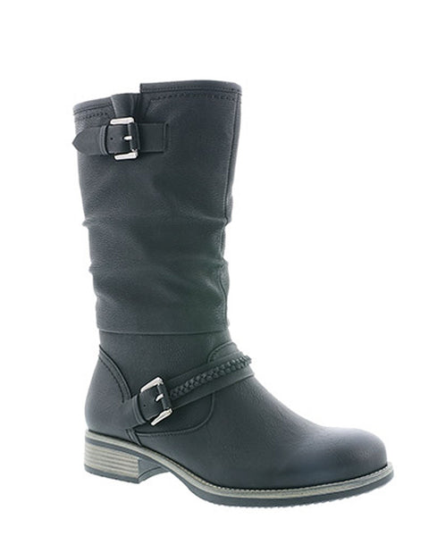 Rieker 98860-00 Womens Warm Lined Mid Calf Length Boot