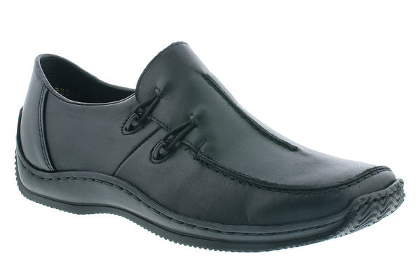 Rieker L1751-00 Womens Leather Slip On Casual Shoe