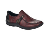 Rieker L1759-30 Womens Leather Slip On Casual Shoe