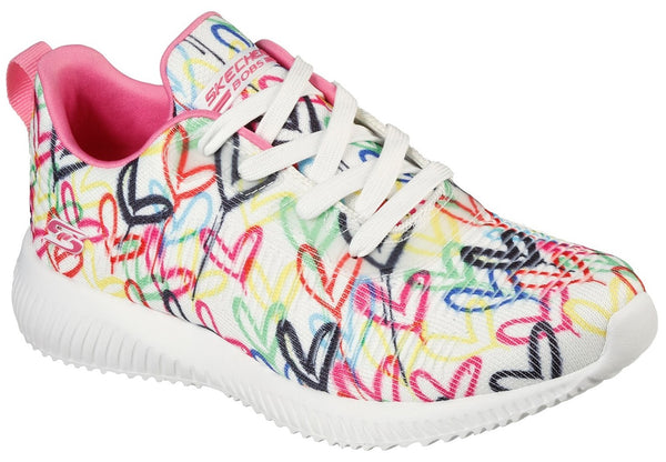 Skechers 117092 BOBS Squad Starry Love Artistic Lace-Up Trainer